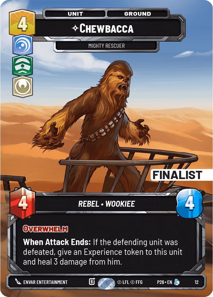 Chewbacca - Mighty Rescuer P26-12 PQ Finalist Star Wars Unlimited card