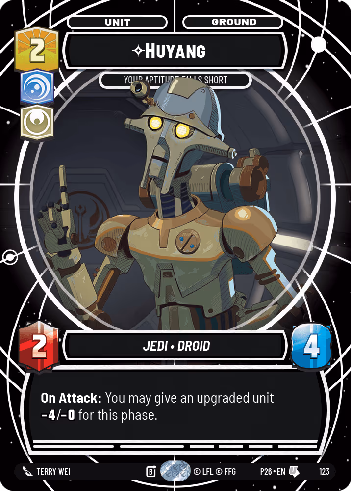 Huyang - Your Aptitude Falls Short P26-123 Star Wars Unlimited card