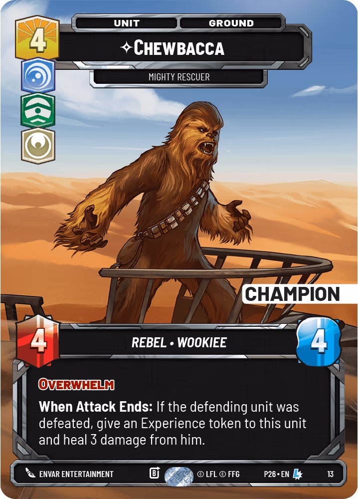 Chewbacca - Mighty Rescuer P26-13 Star Wars Unlimited card