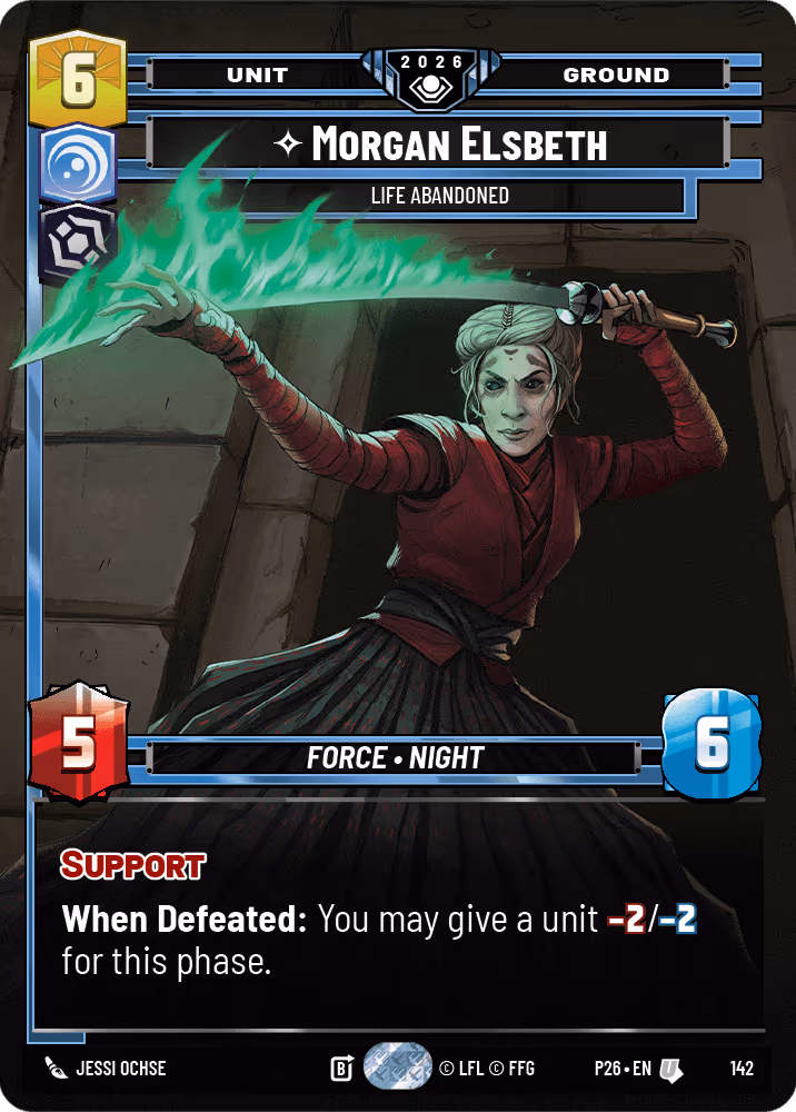 Morgan Elsbeth - Life Abandoned P26-142 Star Wars Unlimited card