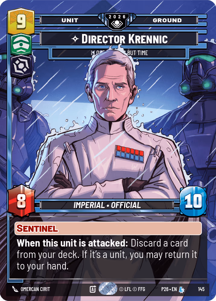 Director Krennic - I Lose Nothing But Time P26-145 Star Wars Unlimited card