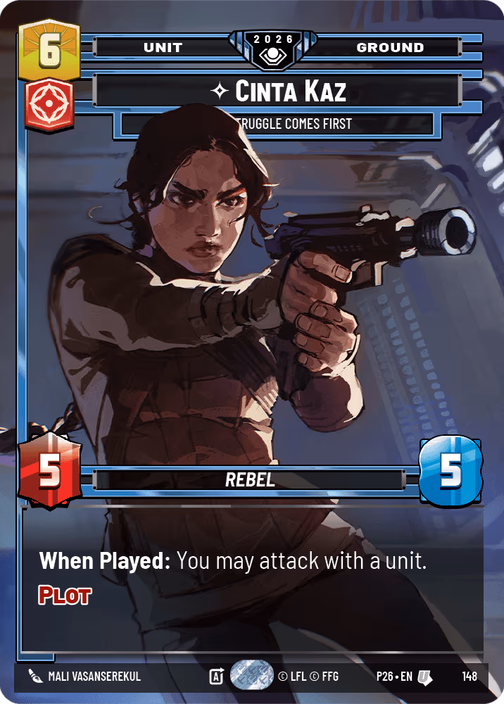 Cinta Kaz - The Struggle Comes First P26-148 Star Wars Unlimited card