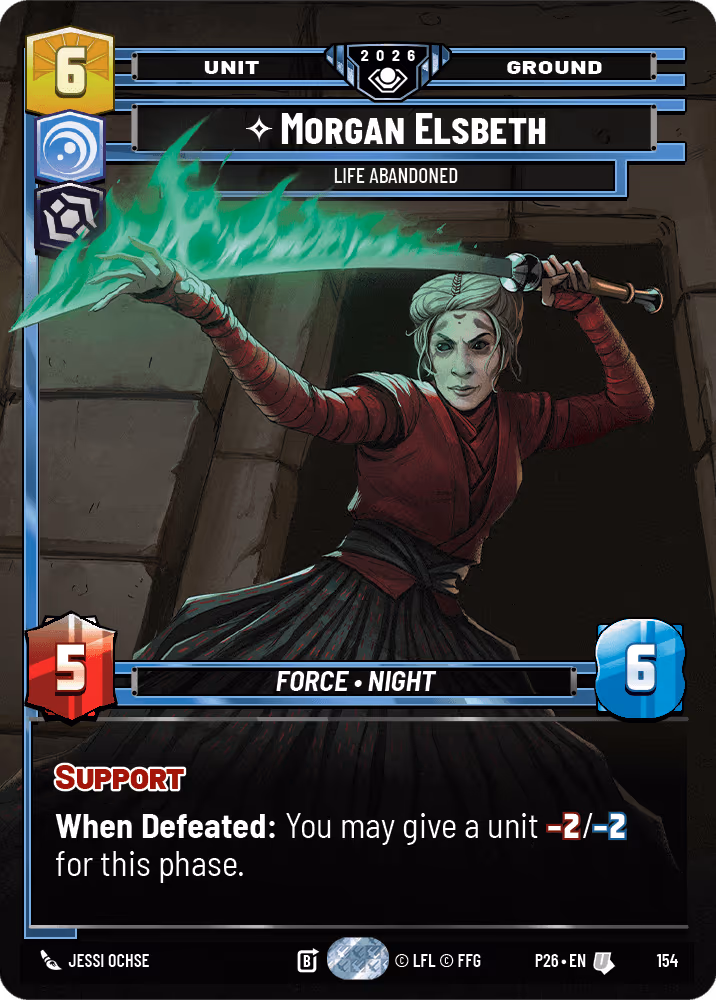 Morgan Elsbeth - Life Abandoned P26-154 GC Prize Wall Foil Star Wars Unlimited card