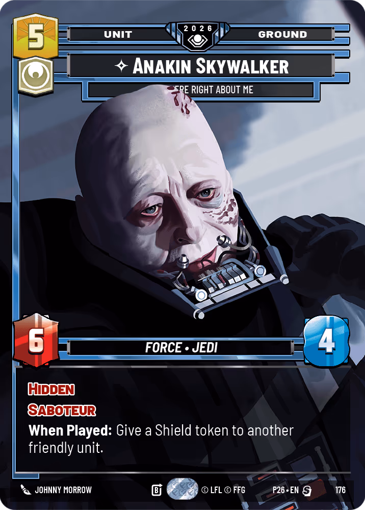 Anakin Skywalker - You Were Right About Me P26-176 GC Silver Pack Star Wars Unlimited card