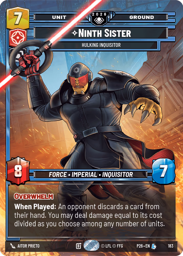 Ninth Sister - Hulking Inquisitor P26-183 Star Wars Unlimited card