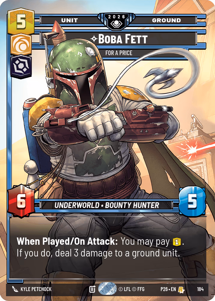 Boba Fett - For a Price P26-184 Star Wars Unlimited card
