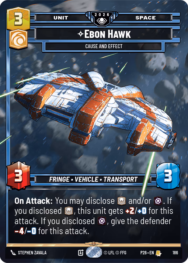 Ebon Hawk - Cause and Effect P26-186 Star Wars Unlimited card
