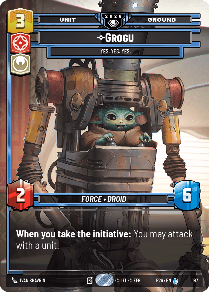 Grogu - Yes. Yes. Yes. P26-197 Star Wars Unlimited card