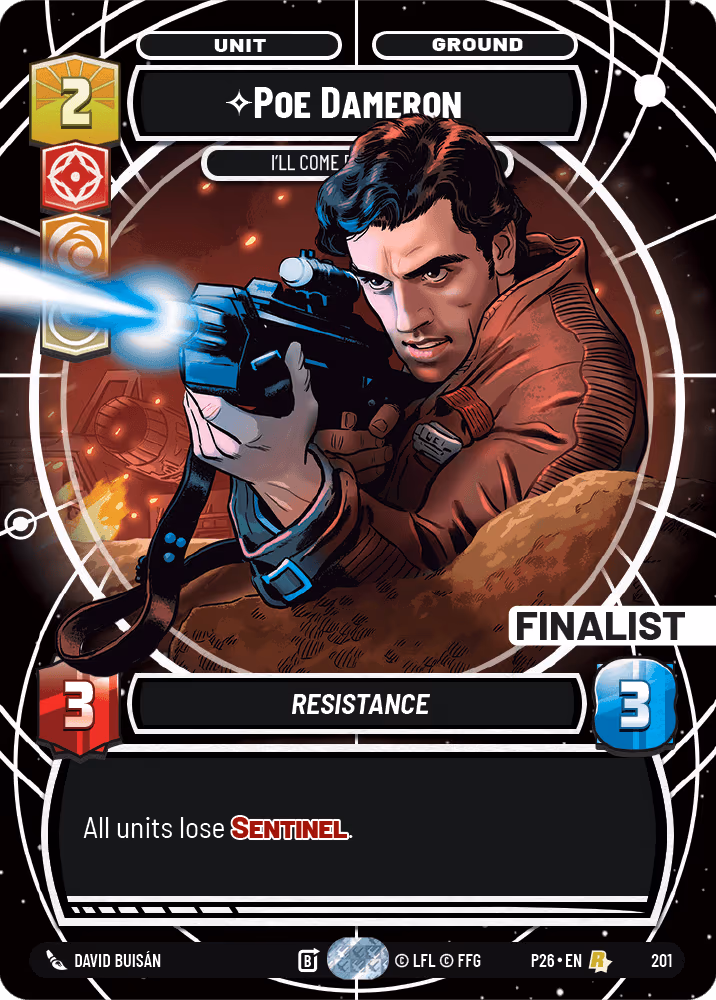 Poe Dameron - I'll Come Back For You P26-201 Star Wars Unlimited card