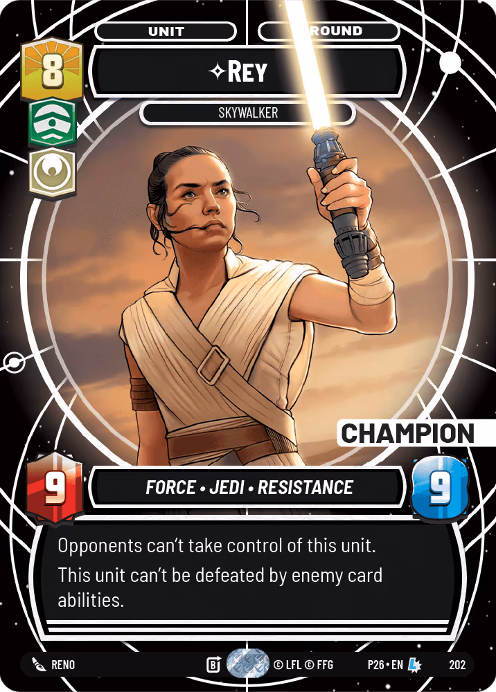 Rey - Skywalker P26-202 Star Wars Unlimited card