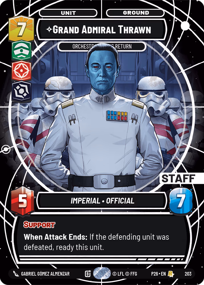 Grand Admiral Thrawn - Orchestrating His Return P26-203 Star Wars Unlimited card