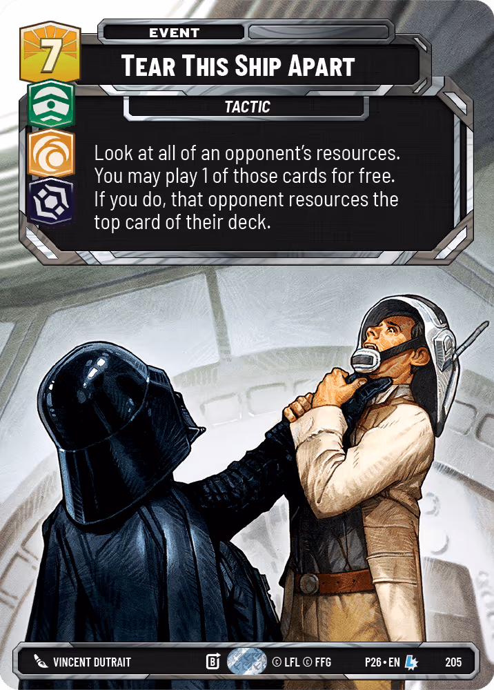 Tear This Ship Apart P26-205 Star Wars Unlimited card