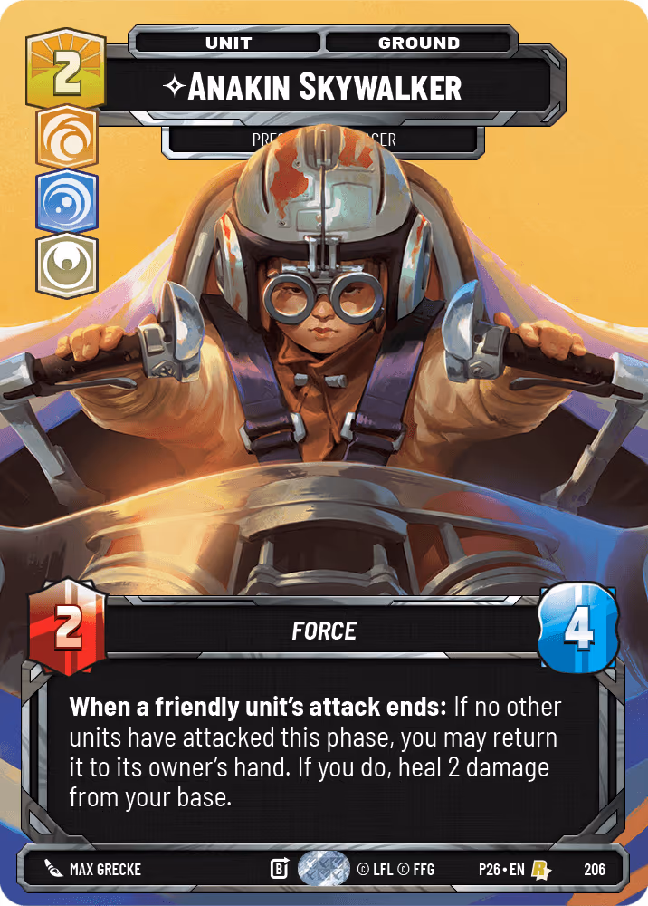 Anakin Skywalker - Prescient Podracer P26-206 Star Wars Unlimited card