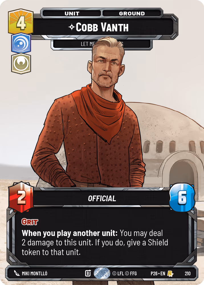 Cobb Vanth - Let Me Handle This P26-210 Star Wars Unlimited card