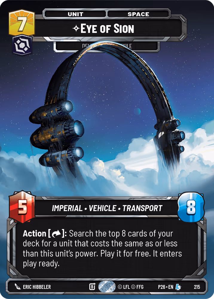 Eye of Sion - Delivered from Exile P26-215 Star Wars Unlimited card