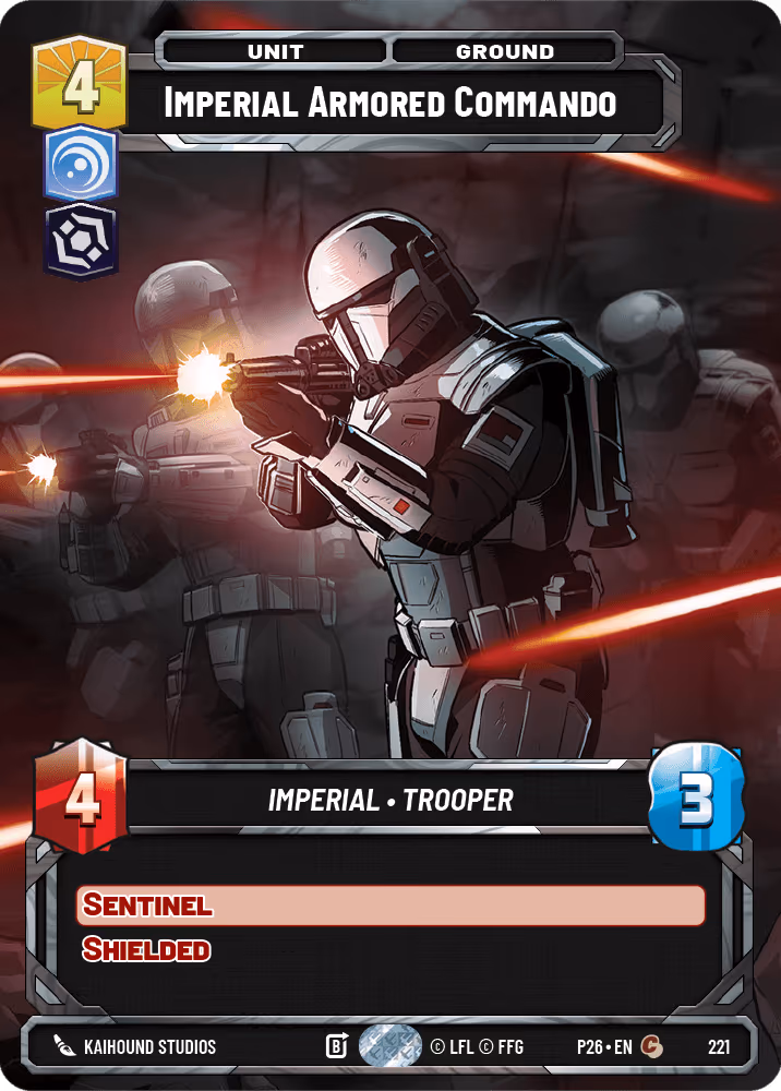 Imperial Armored Commando P26-221 SQ Prize Wall Foil Star Wars Unlimited card