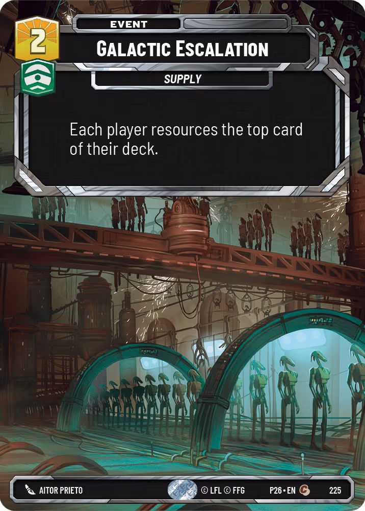 Galactic Escalation P26-225 SQ Prize Wall Foil Star Wars Unlimited card
