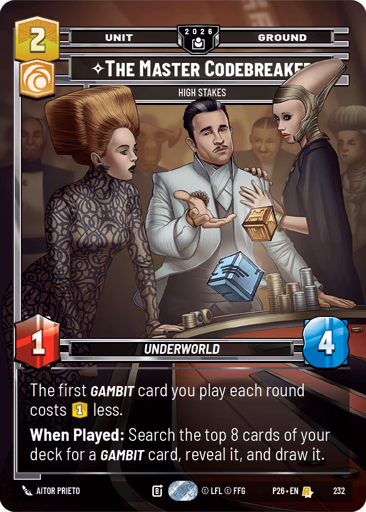 The Master Codebreaker - High Stakes Star Wars Unlimited card