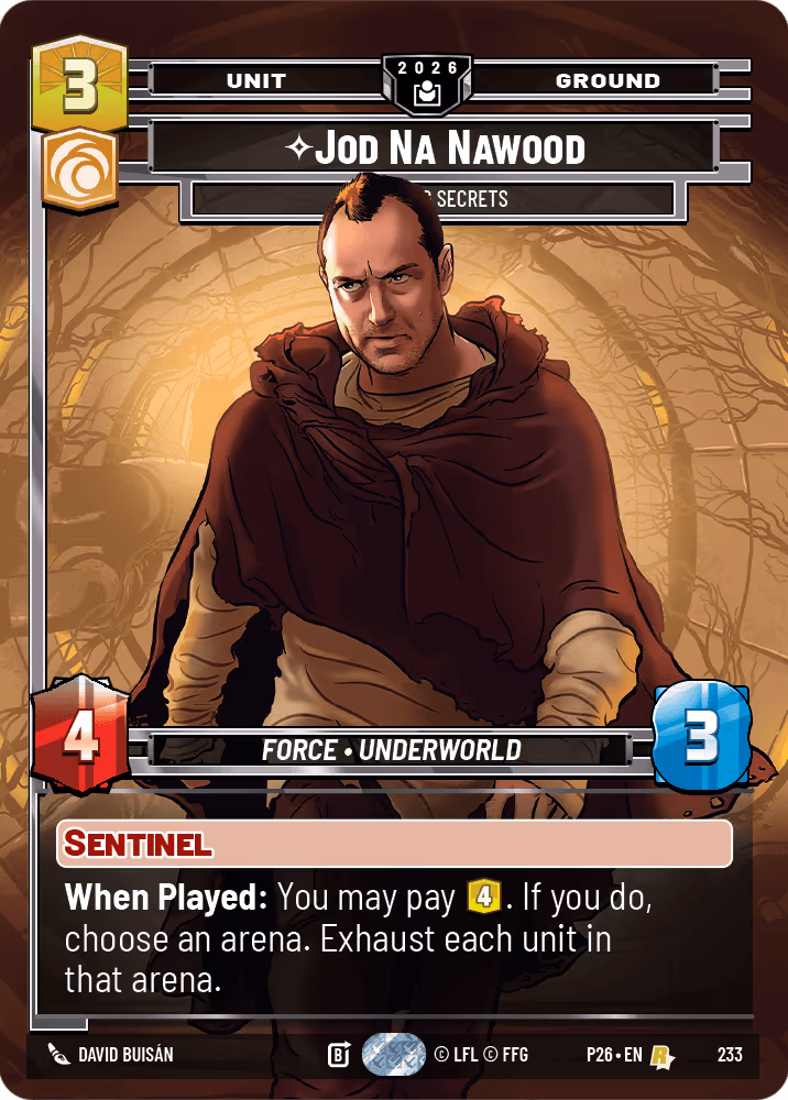 Jod Na Nawood - We Don't Want War P26-233 Star Wars Unlimited card