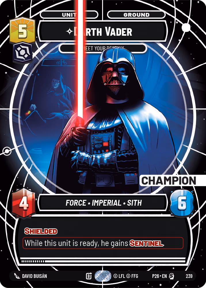 Darth Vader - Meet Your Destiny P26-239 SQ Champion Star Wars Unlimited card