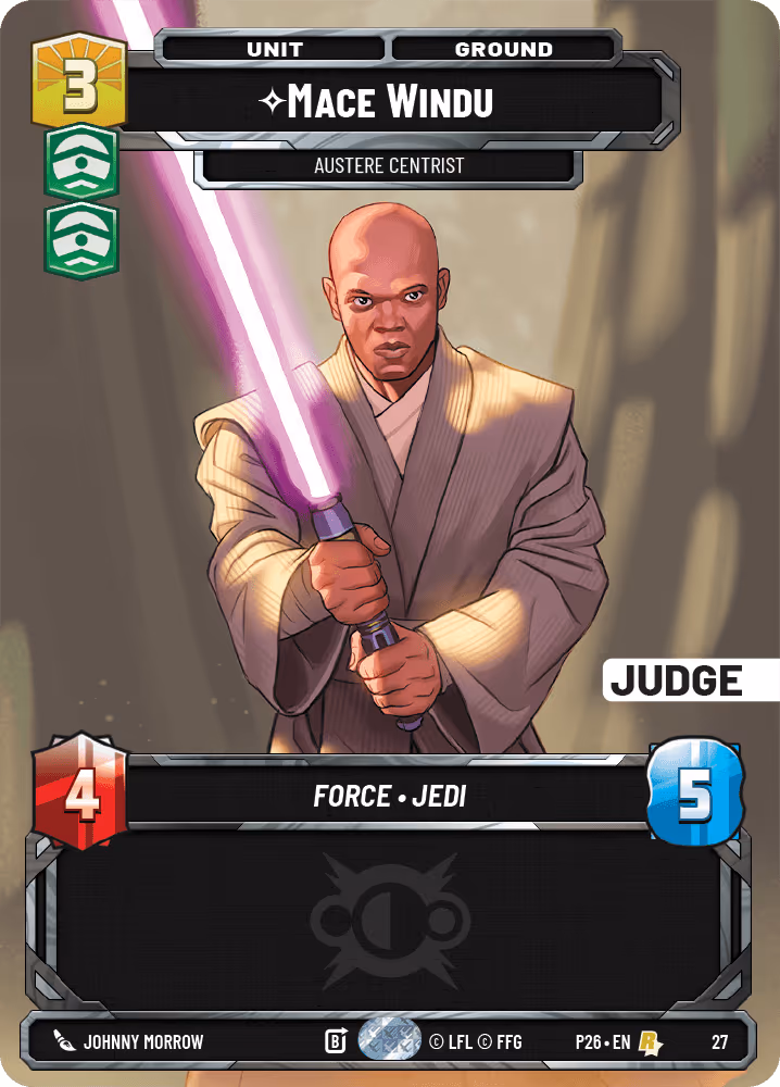 Mace Windu - Austere Centrist Star Wars Unlimited card