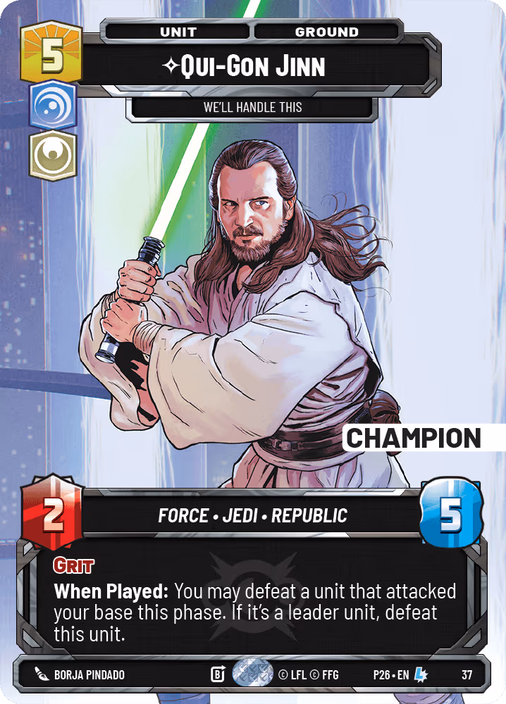 Qui-Gon Jinn - We'll Handle This P26-37 Star Wars Unlimited card
