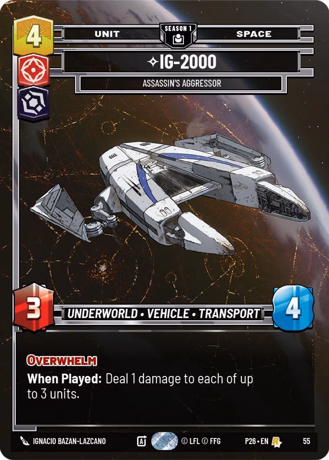IG-2000 - Assassin's Aggressor P26-55 Star Wars Unlimited card