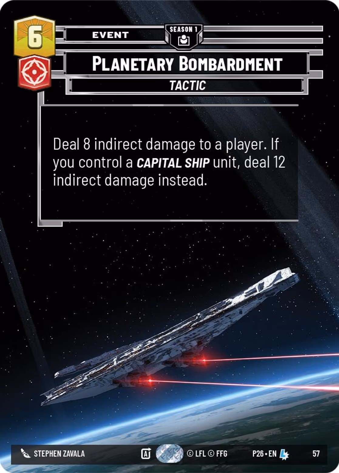 Planetary Bombardment P26-57 Star Wars Unlimited card