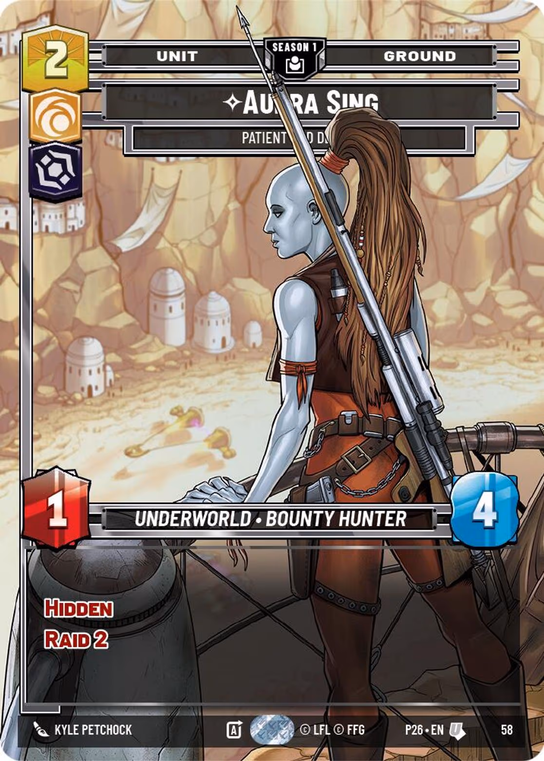Aurra Sing - Patient and Deadly P26-58 Star Wars Unlimited card