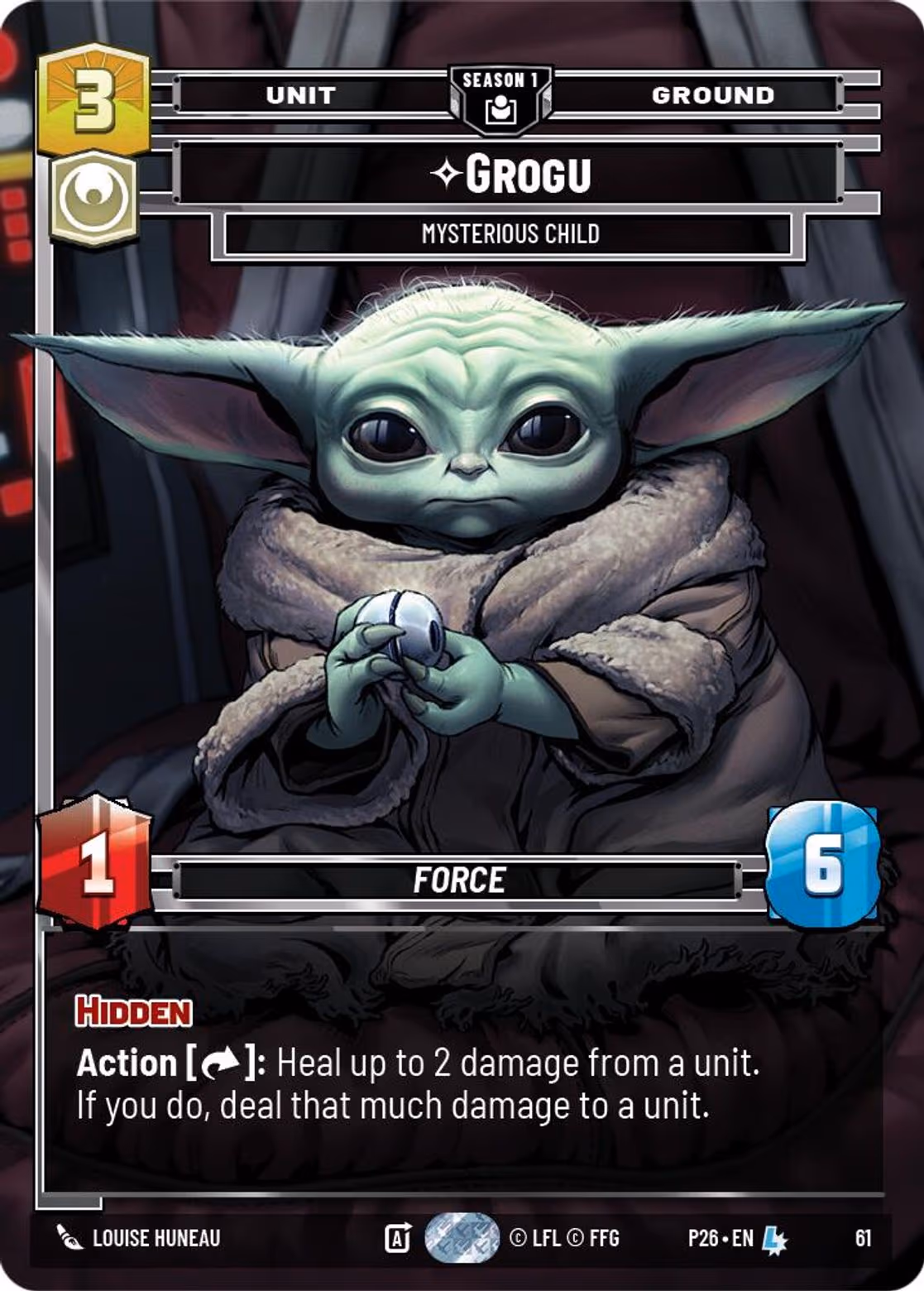 Grogu - Mysterious Child P26-61 Star Wars Unlimited card