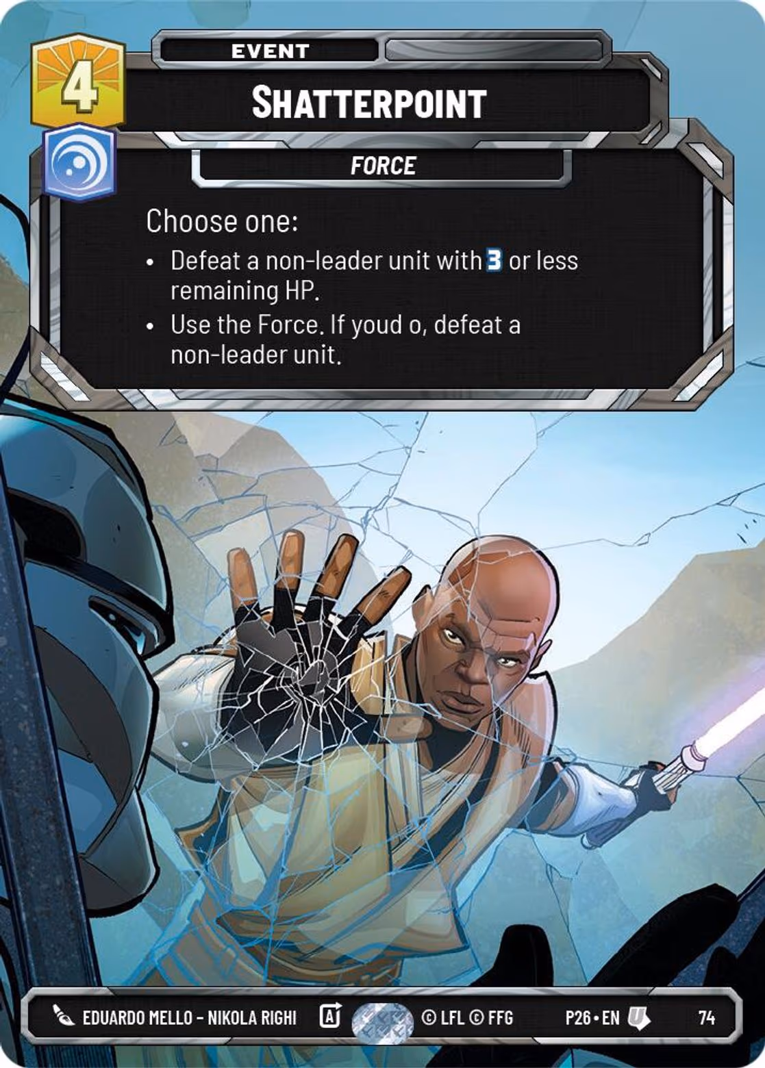 Shatterpoint P26-74 RQ Prize Wall Star Wars Unlimited card