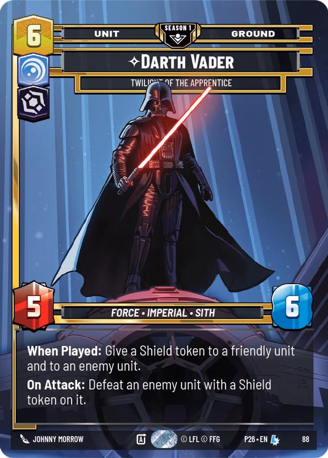 Darth Vader - Twilight of the Apprentice P26-88 Star Wars Unlimited card