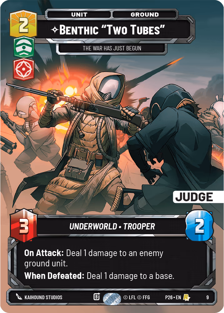 Benthic "Two Tubes" - The War Has Just Begun Star Wars Unlimited card