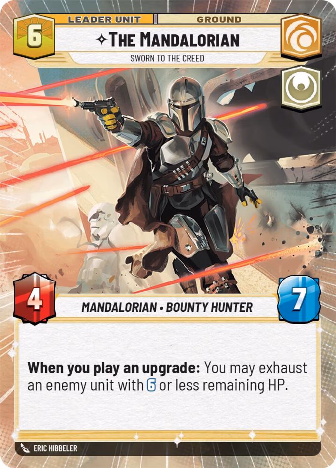 The Mandalorian - Sworn to the Creed PSHD-002 Star Wars Unlimited card (back face)