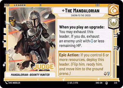 The Mandalorian - Sworn to the Creed PSHDJ-002 Star Wars Unlimited card