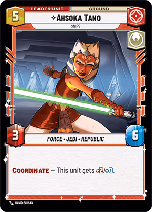 Ahsoka Tano - Snips PTWIJ-001 Star Wars Unlimited card (back face)