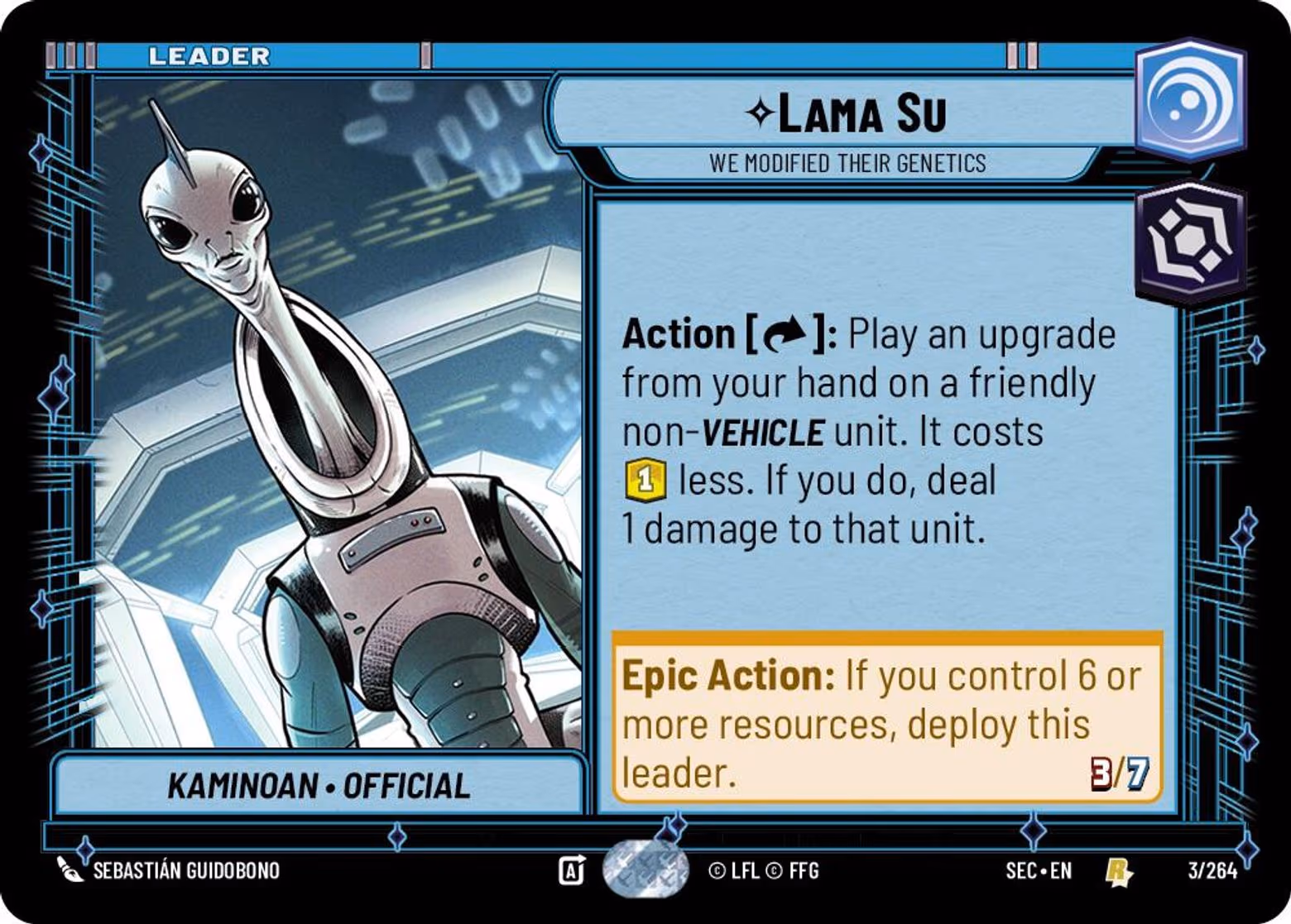 Lama Su - We Modified Their Genetics SEC-003 Star Wars Unlimited card