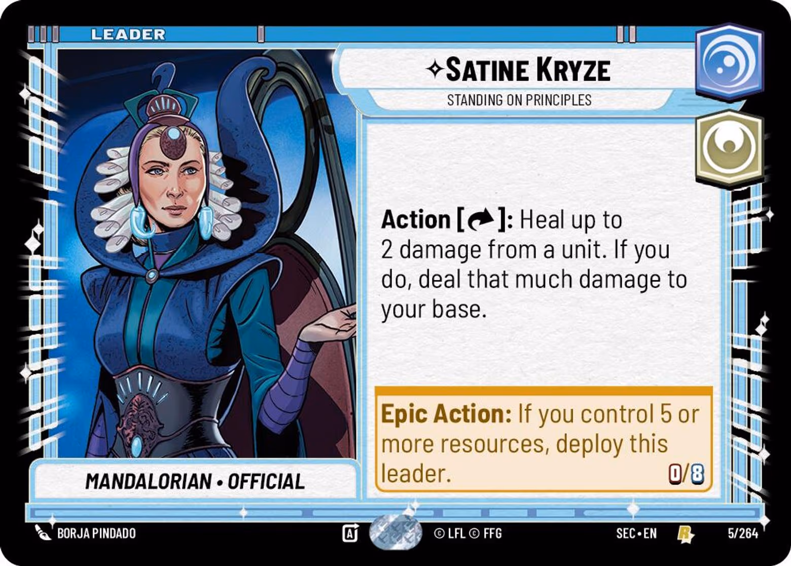 Satine Kryze - Standing on Principles SEC-005 Star Wars Unlimited card