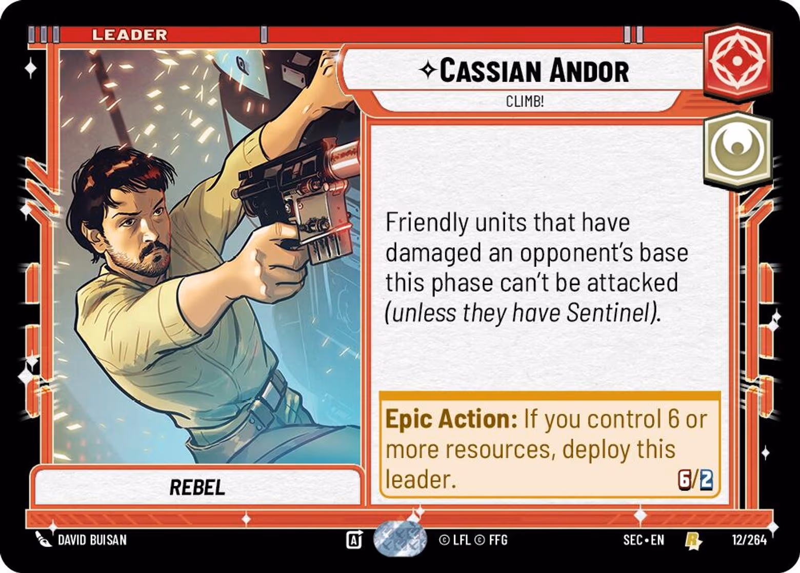 Cassian Andor - Climb! SEC-012 Star Wars Unlimited card
