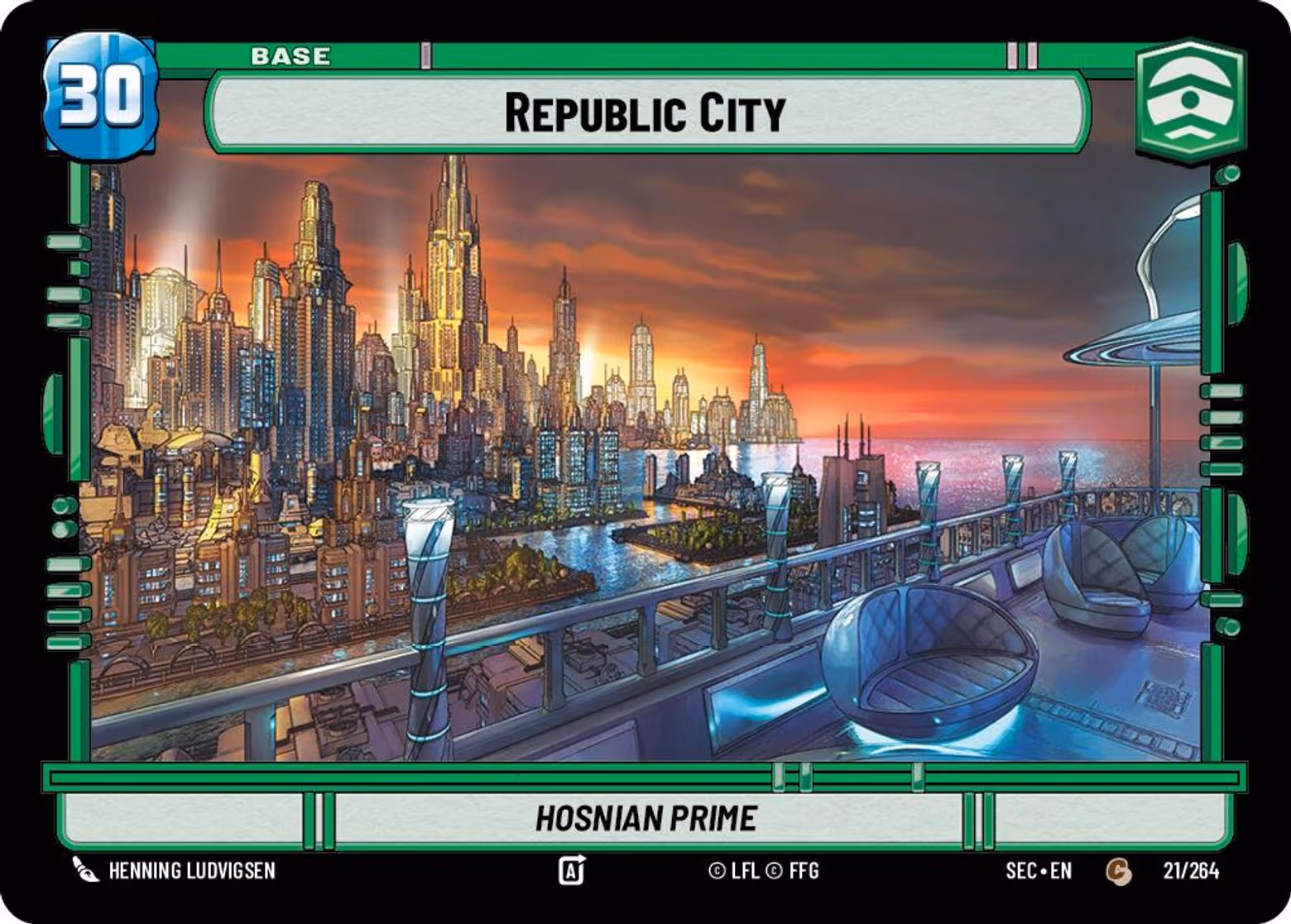 Republic City - Hosnian Prime SEC-021 Star Wars Unlimited card
