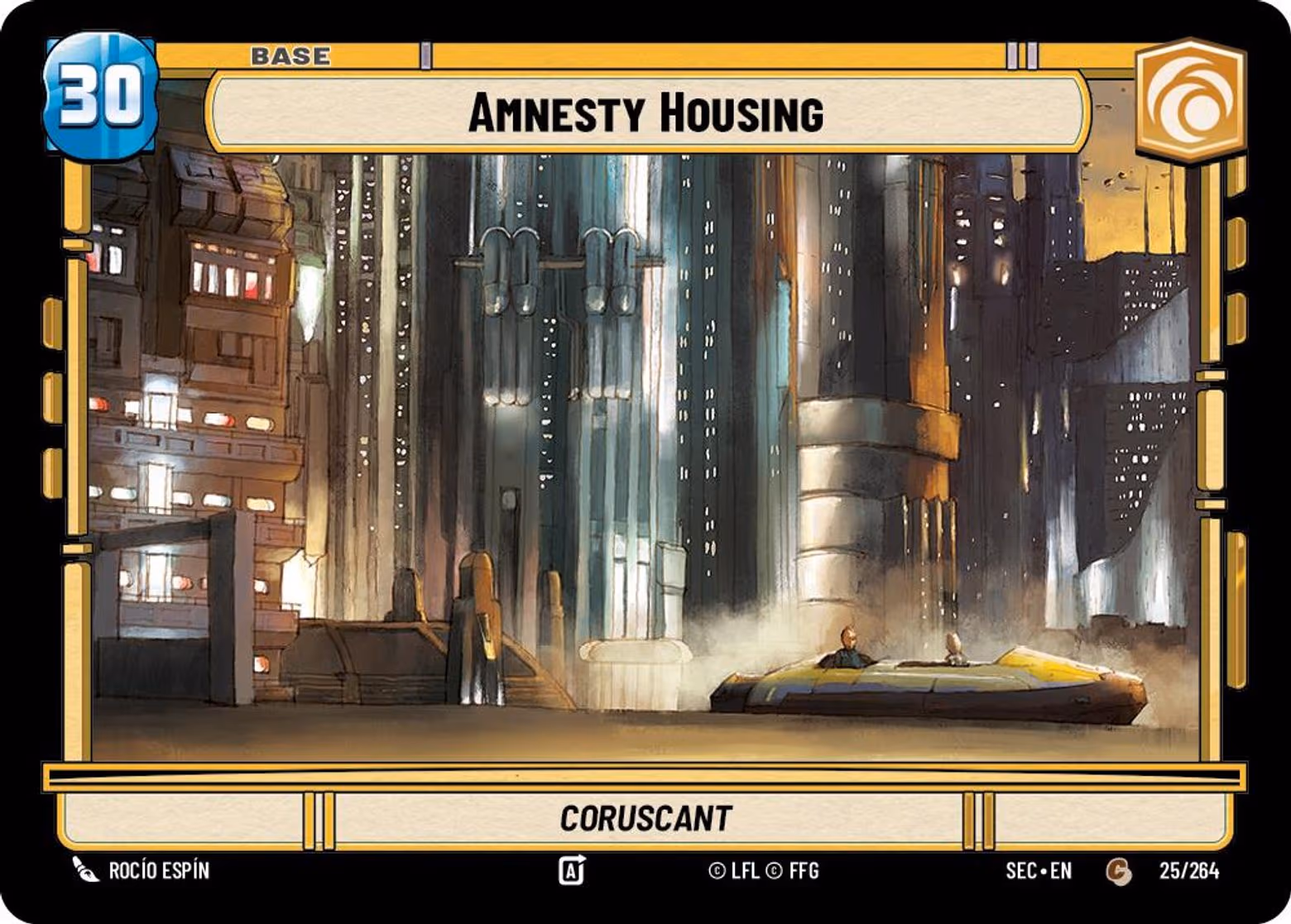 Amnesty Housing - Coruscant SEC-025 Star Wars Unlimited card