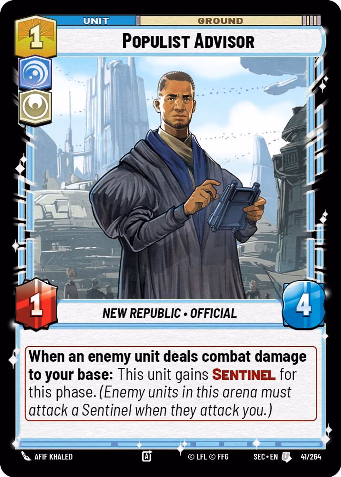 Populist Advisor SEC-041 Star Wars Unlimited card