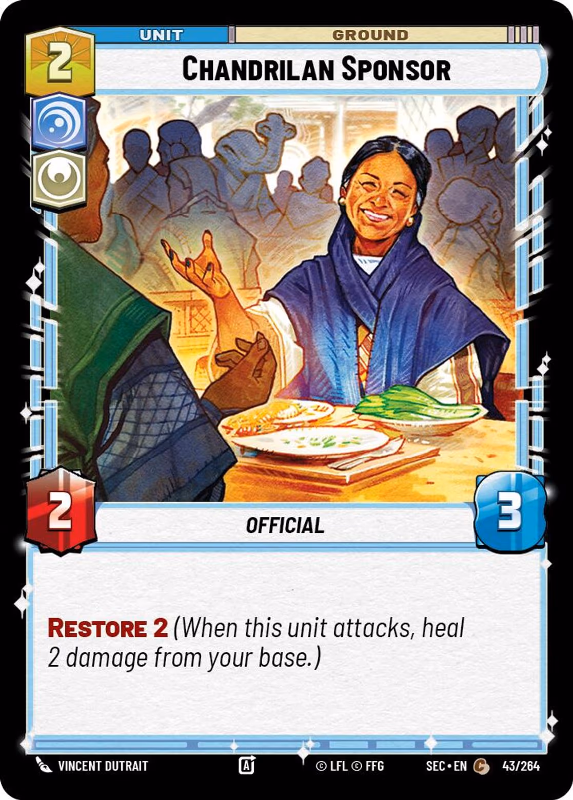 Chandrilan Sponsor SEC-043 Star Wars Unlimited card