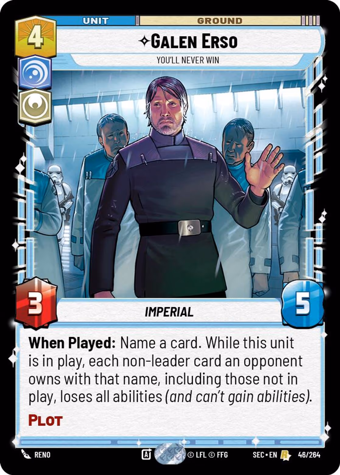 Galen Erso - You'll Never Win SEC-046 Star Wars Unlimited card