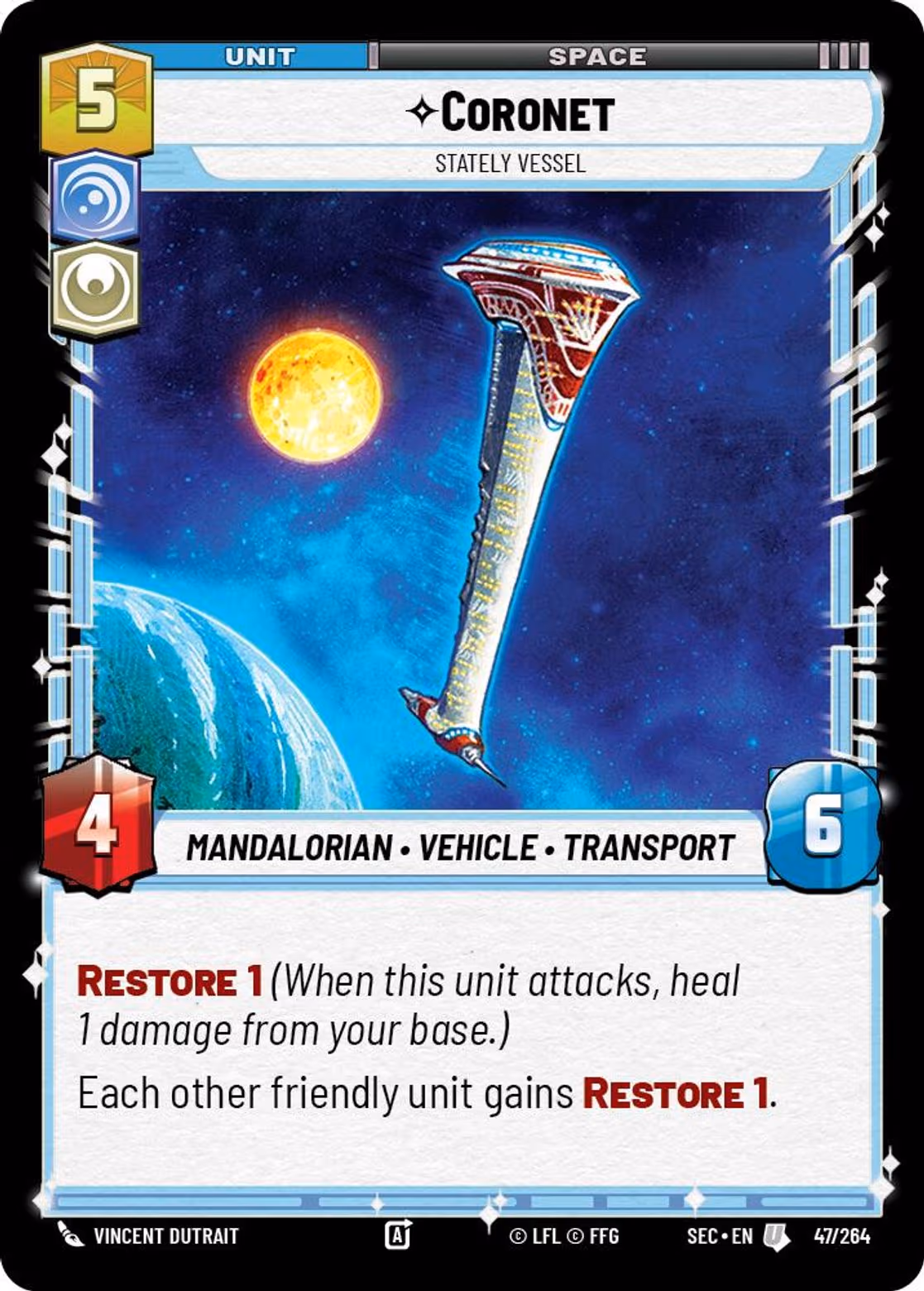 Coronet - Stately Vessel SEC-047 Star Wars Unlimited card