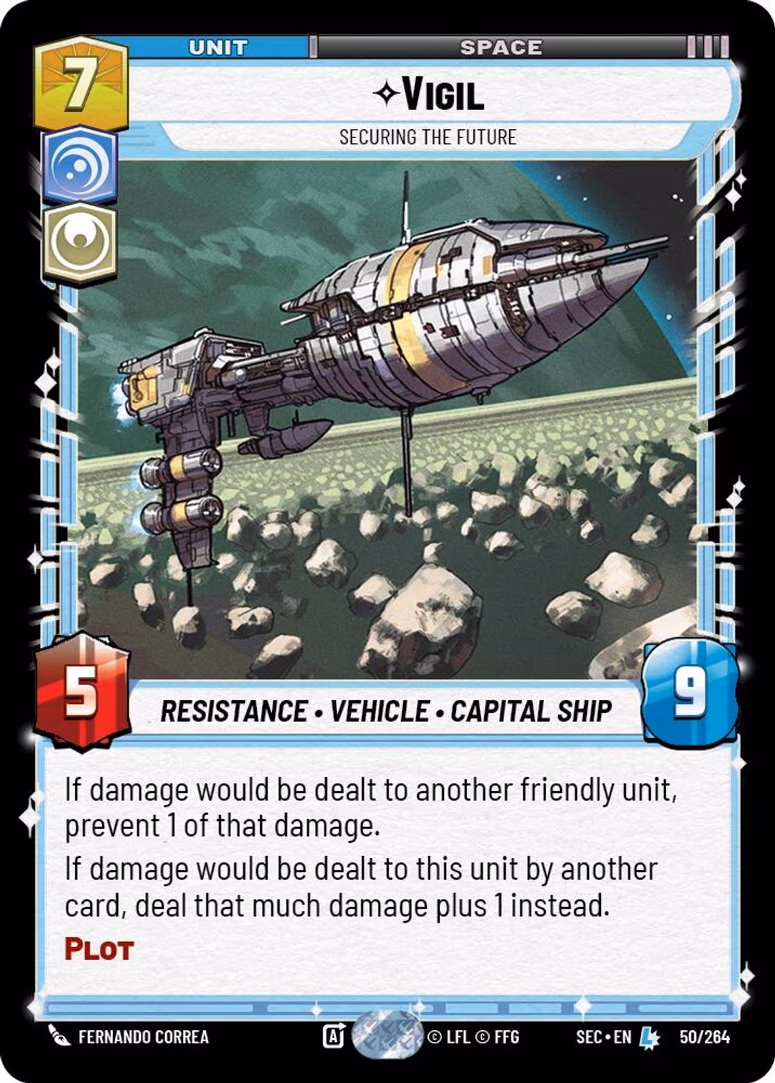 Vigil - Securing the Future SEC-050 Star Wars Unlimited card
