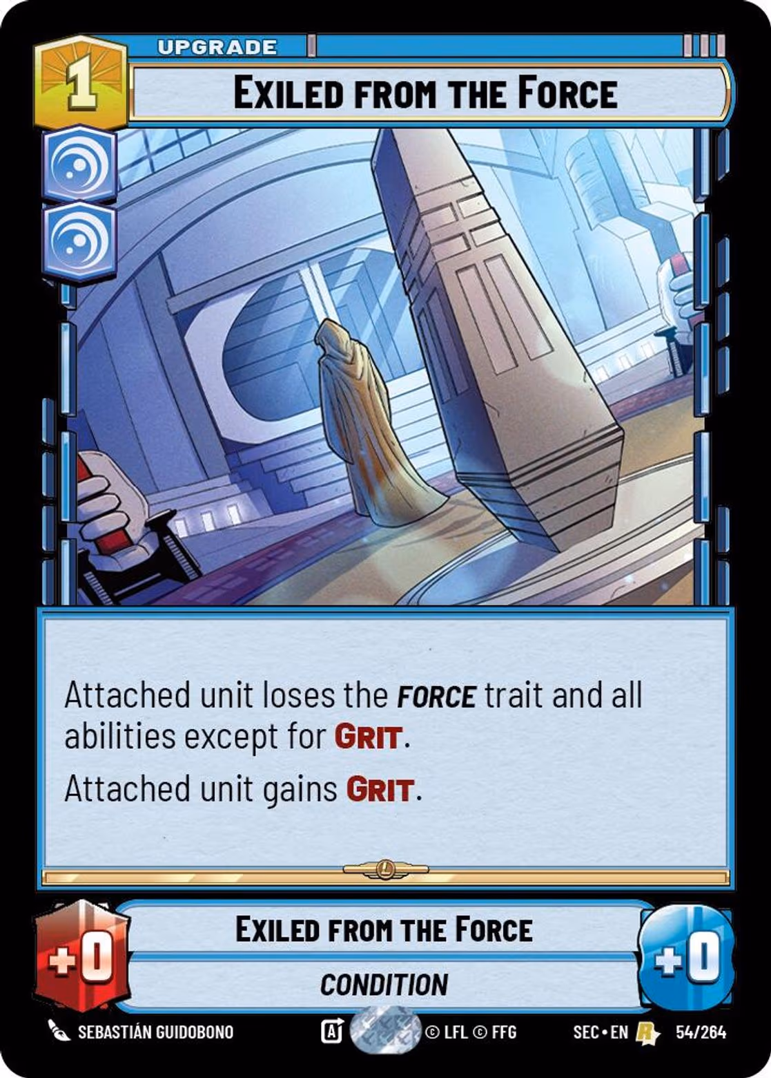 Exiled from the Force SEC-054 Star Wars Unlimited card