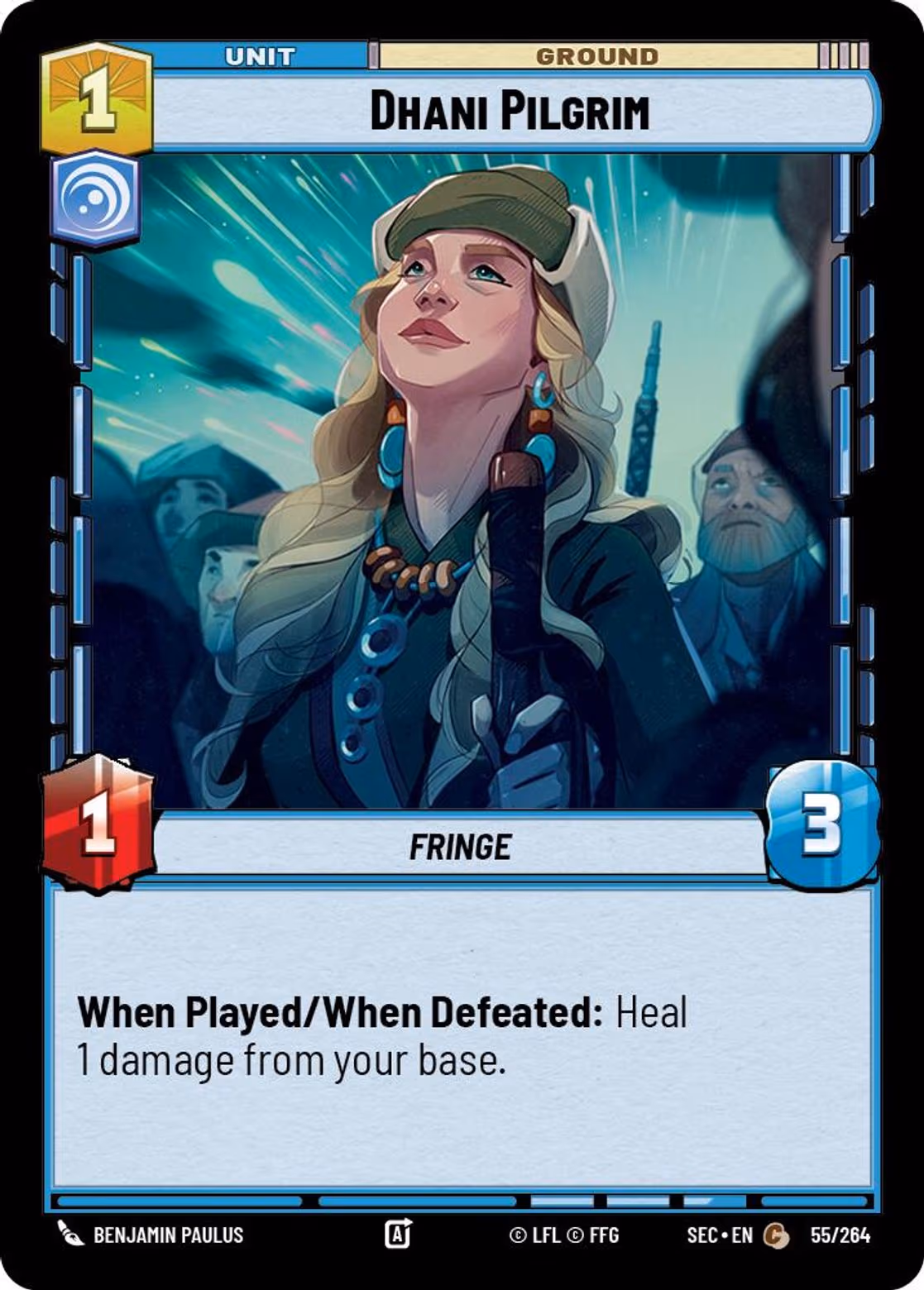 Dhani Pilgrim SEC-055 Star Wars Unlimited card