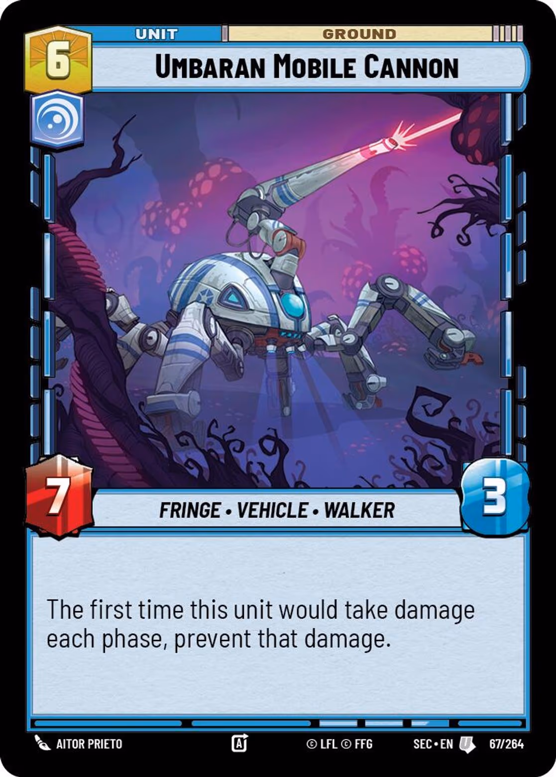 Umbaran Mobile Cannon SEC-067 Star Wars Unlimited card
