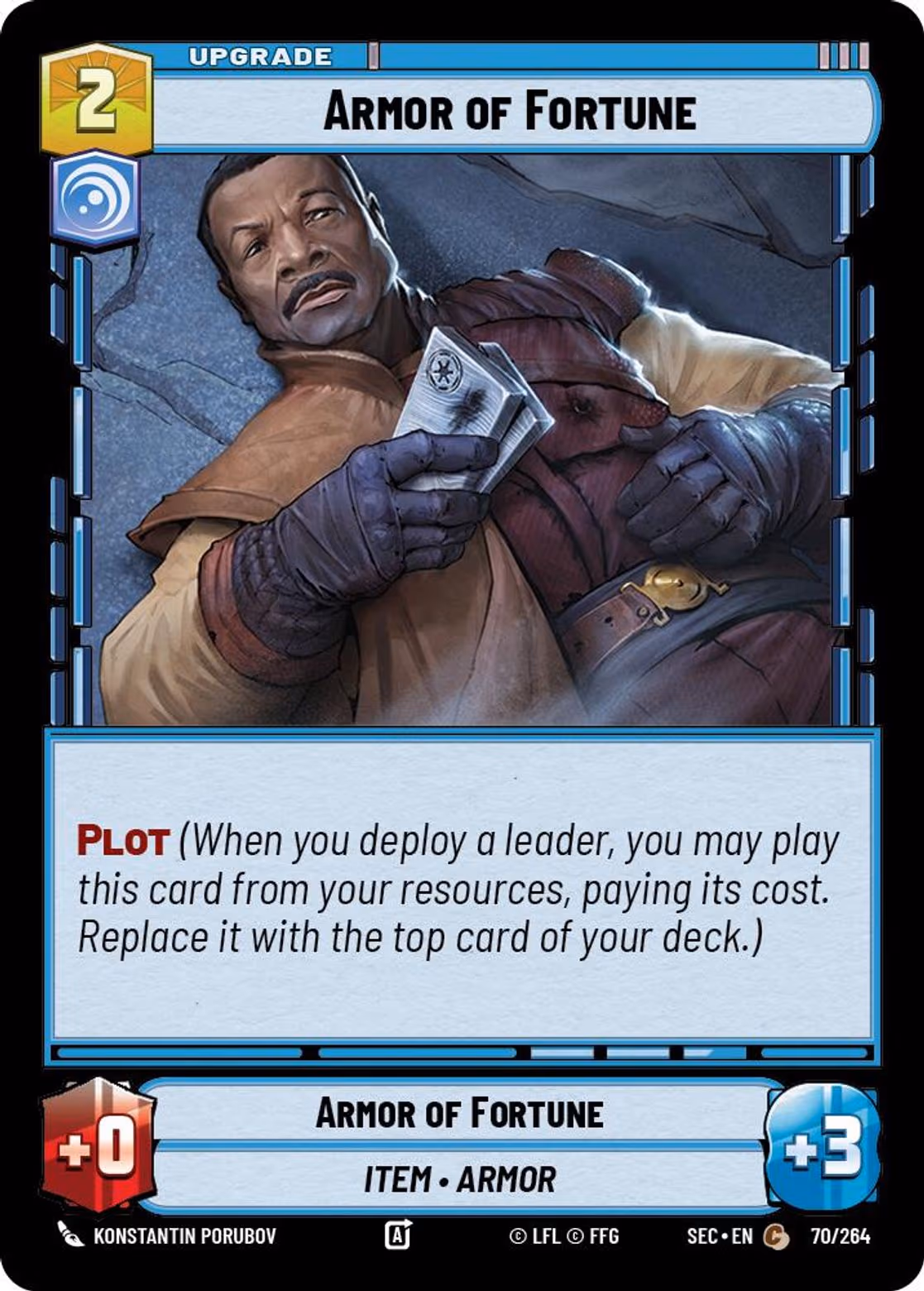 Armor of Fortune SEC-070 Star Wars Unlimited card